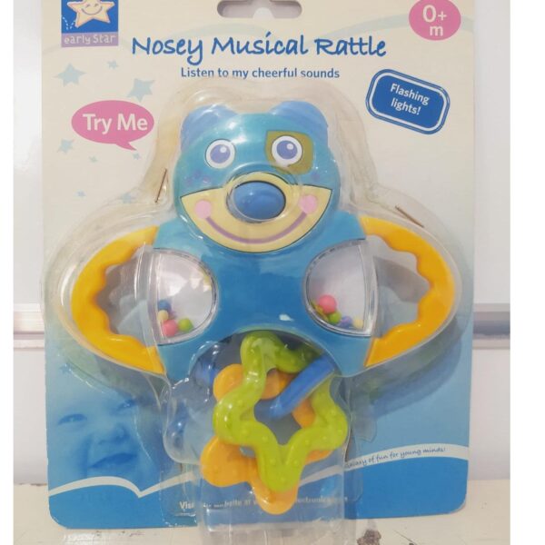 EARLY STAR NOSEY MUSICAL RATTLE PİLLİ
