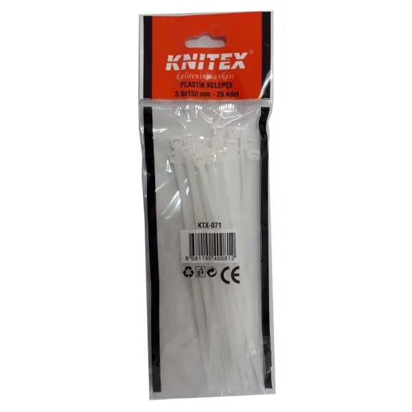 KNİTEX PLASTİK KELEPÇE 25 ADET BEYAZ 36X150