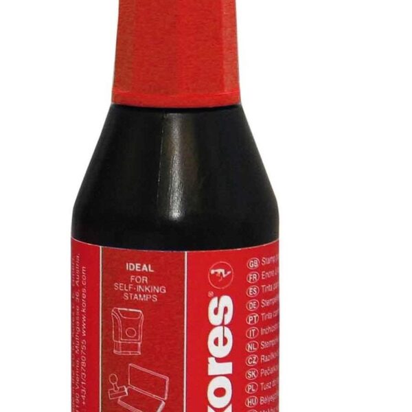 KORES DAMGA MÜREKKEBİ KIRMIZI 28 ML 10 ADET
