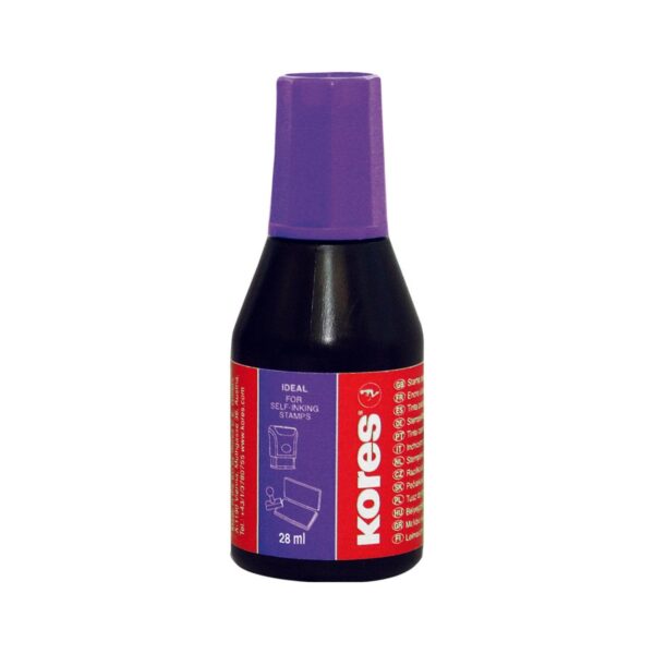KORES DAMGA MÜREKKEBİ MOR 28 ML 10 ADET