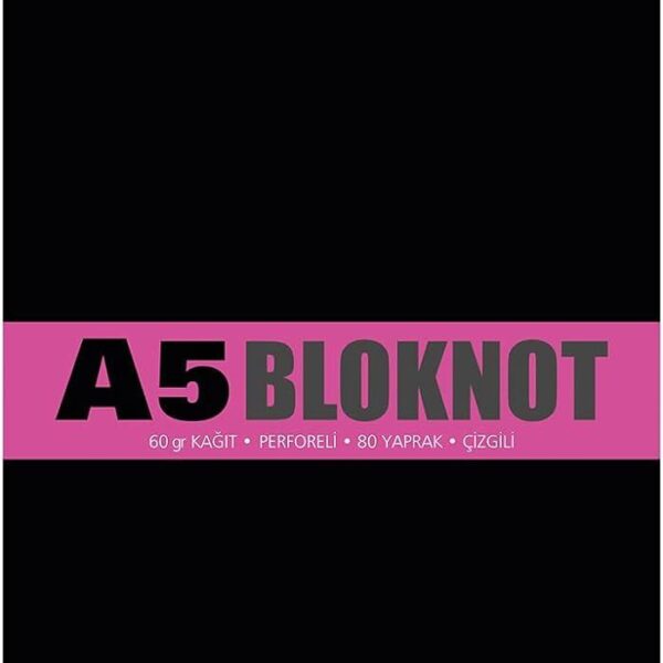 METEKSAN BLOKNOT A5 80 YAPRAK ÇİZGİLİ SPİRALLİ