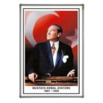 PANDA ATATÜRK PORTRESİ MDF ÇERÇEVE 35X50