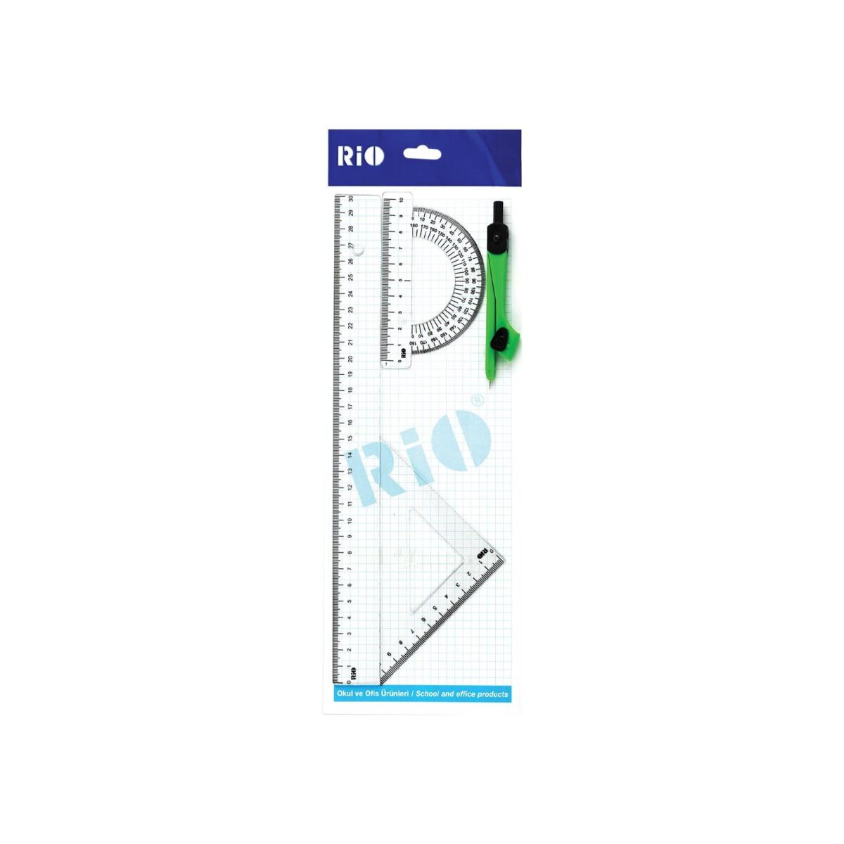 RİO ÇİZİM SET PERGELLİ EKONOMİK - Görsel 1