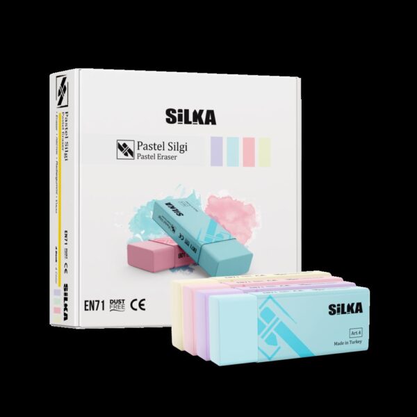 SİLKA SİLGİ PASTEL RENK TPR 5 ADET