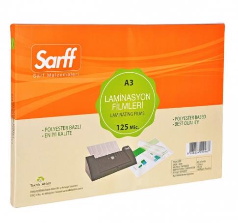 SARFF A3 125MİC LAMİNASYON POŞETİ 100 LÜ 426X303