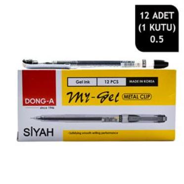 DONGA MY-JEL KALEM İĞNE UÇLU 0.5 SİYAH 12 ADET
