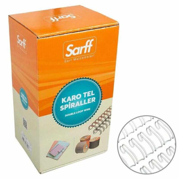 SARFF KARO TEL SPİRALLER 1/2 BEYAZ 100 LÜ