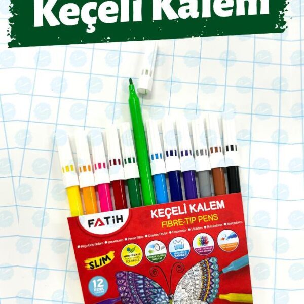 FATİH KEÇELİ KALEM SLİM 12 RENK