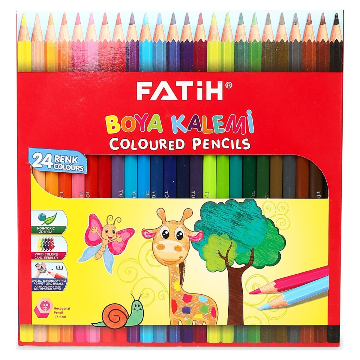 FATİH KURU BOYA TAM BOY 24 RENK - Görsel 1