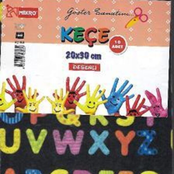 MİKRO KEÇE KÇ-104 10RENK DESENLİ 20X30 LU A4