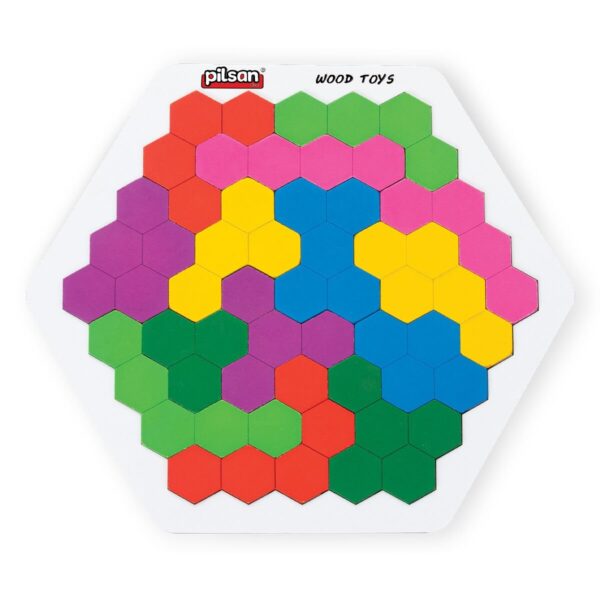 PİLSAN  DESEN KARTLI AHŞAP PETEK PUZZLE 15 PARÇA