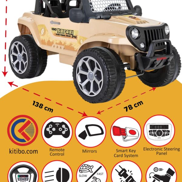 PİLSAN AKÜLÜ ARABA 24 V SAFARİ KUMANDALI 4X4