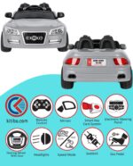 PİLSAN AKÜLÜ ARABA TERY BERY GRİ 12 V KUMANDALI - Görsel 3