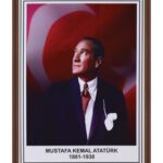 PANDA ATATÜRK PORTRESİ MDF ÇERÇEVE 35X50