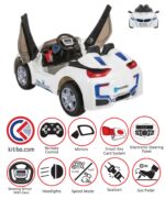 PİLSAN SPEED SONİC AKÜLÜ ARABA 12 VOLT KUMANDALI BEYAZ - Görsel 2