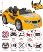 PİLSAN SPEED SONİC AKÜLÜ ARABA 12 VOLT KUMANDALI SARI