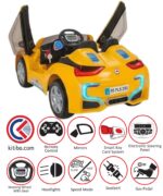 PİLSAN SPEED SONİC AKÜLÜ ARABA 12 VOLT KUMANDALI SARI - Görsel 2