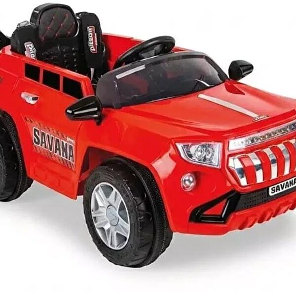 PİLSAN AKÜLÜ ARABA SAVANA 12V KUMANDALI KIRMIZI