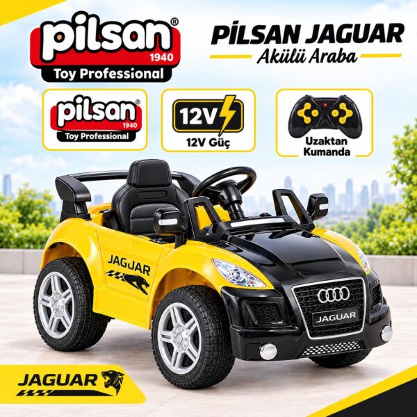 PİLSAN JAGUAR 12V AKÜLÜ ARABA KUMANDALI (SARI)